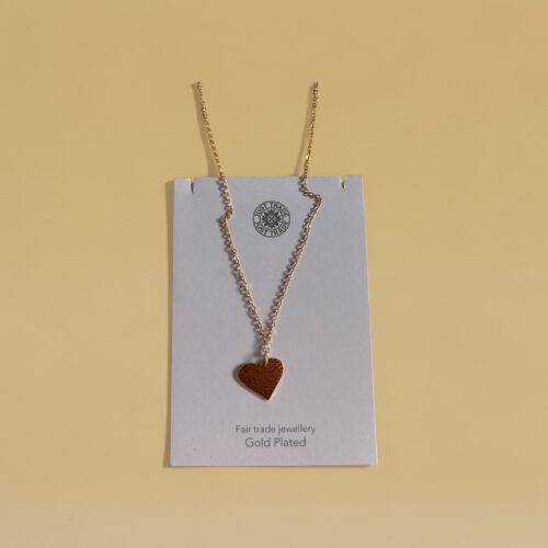 goldplated heart necklace